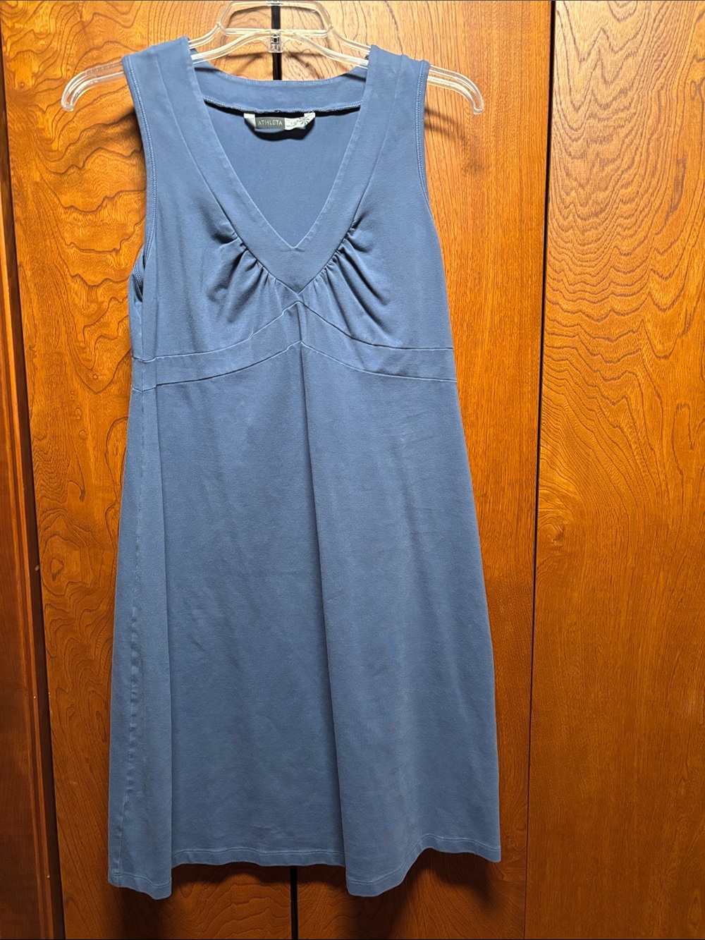Athleta Sleeveless V-Neck Blue Dress